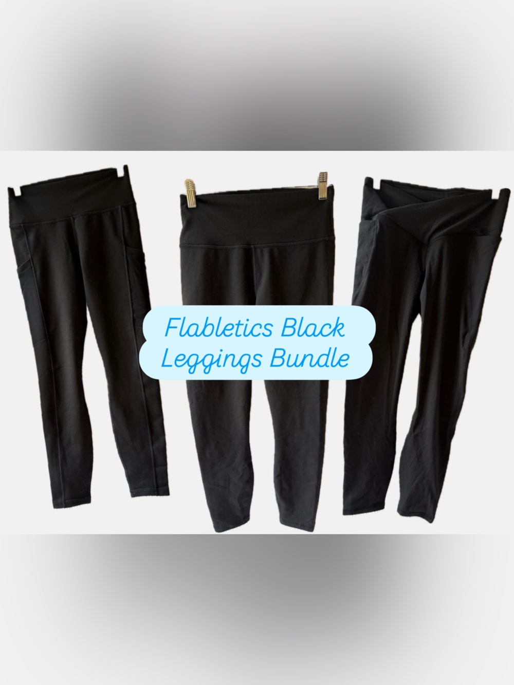 Fabletics PowerHold Black Leggings | Size S